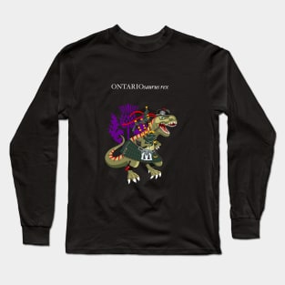 Clanosaurus Rex ONTARIOsaurus rex Plaid Ontario Scotland Ireland Family Tartan Long Sleeve T-Shirt
